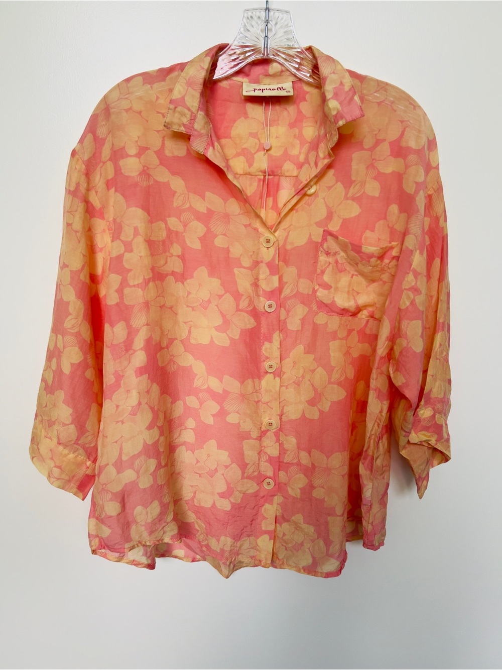 Papinelle Women's Floral Button-Front Blouse